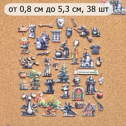 Набор тканевых высечек "Лукоморье", 38 шт (ScrapMania)