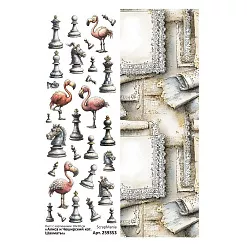 Лист с картинками 10х30 см "Алиса и Чеширский кот. Шахматы" (ScrapMania) Лист с картинками 10х30 см "Алиса и Чеширский кот. Шахматы" (ScrapMania)