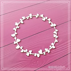 Чипборд "Круглая рама с сердечками", 7х7 см (СкрапМагия)