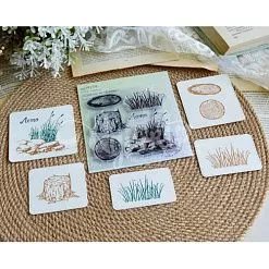 Штамп "Спилы и травы", 5,5х6 см (AgiArt)