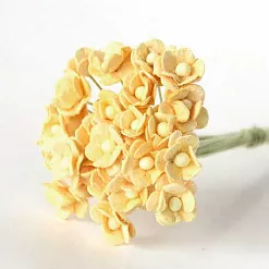 Букетик цветов вишни мини "Светло-желтый", 1 см, 25 шт (Craft)