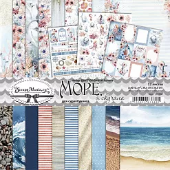 Набор бумаги 30,5х30,5 см "Море, я скучала", 12 листов (ScrapMania) Набор бумаги 30,5х30,5 см "Море, я скучала", 12 листов (ScrapMania)