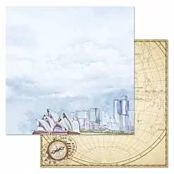 Набор бумаги 30,5х30,5 см "Путеводитель", 12 листов (ScrapMania)