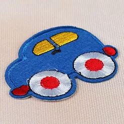 Термонаклейка с вышивкой "Машинка", цвет синий