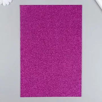 Отрез фетра А4 с глиттером "Фуксия", толщина 2 мм