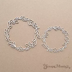 Шейкер "Новогодняя Ванилька. Венок. Маленький", 7х7,5 см (ScrapMania)