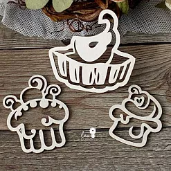 Набор украшений из чипборда "Сладости 3" (LeoMammy)