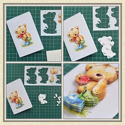 Аппликация бумажная вырубная "Плюшевые мишки", А4 (Reddy) Аппликация бумажная вырубная "Плюшевые мишки", А4 (Reddy)