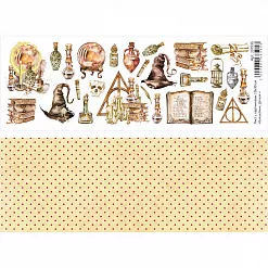 Лист с картинками 10х30 см "Волшебник. Детали" (ScrapMania)