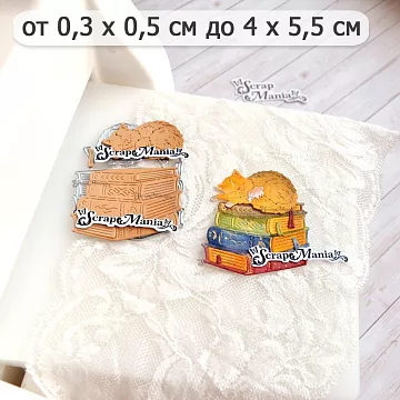 Нож "Школьная жизнь. Кот ученый", 4х5,5 см (ScrapMania)