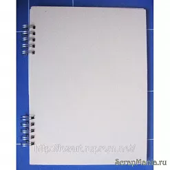 Заготовка для альбома на пружине серебряной, А5 (Лоза)