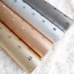 Отрез экокожи 30х69 см "Текстурный. Звезды медные" (Pty Италия)