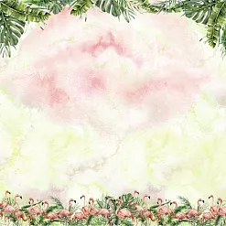 Бумага "Роскошный фламинго. Рассвет" (ScrapMania)