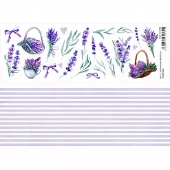 Лист с картинками 10х30 см "Лаванда" (ScrapMania)