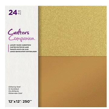 Набор бумаги 30х30 см "Glittering gold", 24 листа (Crafters company)