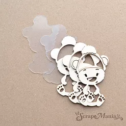 Шейкер "Новогодняя Ванилька. Мишка. Маленький", 3,7х6 см (ScrapMania) Шейкер "Новогодняя Ванилька. Мишка. Маленький", 3,7х6 см (ScrapMania)