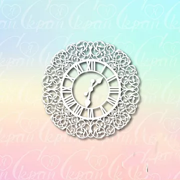 Чипборд "Часы ажурные 2", 8,8 см (LeoMammy)