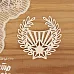 Чипборд "Венок со звездой" (Просто небо)