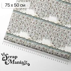 Отрез ткани 75х50 см "Алиса и Чеширский кот. Цветочная стена" (ScrapMania) Отрез ткани 75х50 см "Алиса и Чеширский кот. Цветочная стена" (ScrapMania)