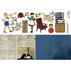 Лист с картинками 10х30 см "СССР. Картинки" (ScrapMania) Лист с картинками 10х30 см "СССР. Картинки" (ScrapMania)