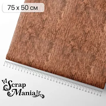 Отрез ткани 75х50 см "На лесной опушке. Древесный фон" (ScrapMania)