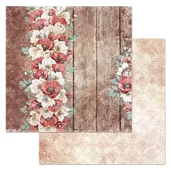 Набор бумаги 30,5х30,5 см "Багряный винтаж", 12 листов (ScrapMania)
