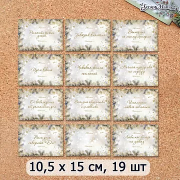 Чековая книжка А6 "Новогодние желания", 19 листов (ScrapMania)