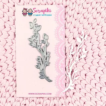 Нож "Весенняя веточка", 3х10 см (Scrapiki) Нож "Весенняя веточка", 3х10 см (Scrapiki)