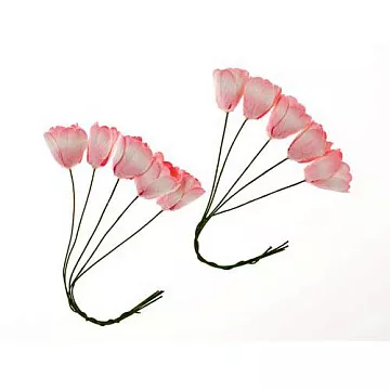 Букет тюльпанов "Бело-розовые",10 шт (ScrapBerry's)