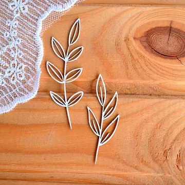 Набор украшений из чипборда "Веточки 12" (Просто небо)