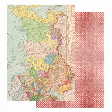 Бумага А4 "СССР. Карта" (Scrapmama)