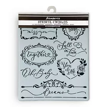 Трафарет 20х25 см "Romance Forever. Plates" (Stamperia)