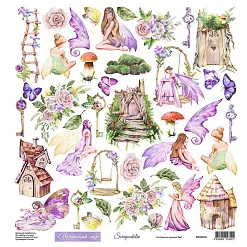 Набор бумаги 30х30 см "Феи", 8 листов (Scrapodelie)