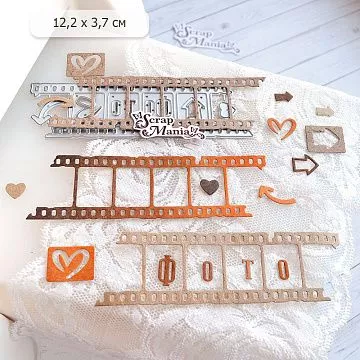 Нож "Кинопленка со знаками", 12,2х3,7 см (ScrapMania)