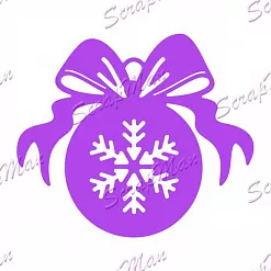 Нож "Новогодний шар 5", 6,1х7,1 см (ScrapMan)