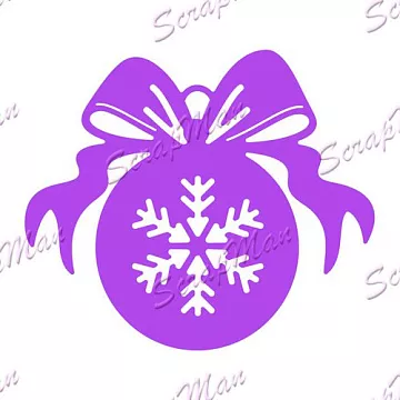 Нож "Новогодний шар 5", 6,1х7,1 см (ScrapMan)