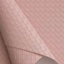 Отрез экокожи А4 "Плетенка. Нежно-розовый 9"