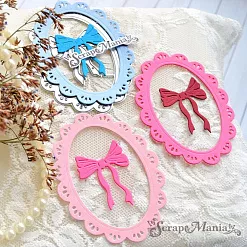 Нож "Рамка принцессы и бант", 5,9х7,8 см (ScrapMania)