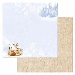 Набор бумаги 30,5х30,5 см "Снежная клюква", 12 листов (ScrapMania)