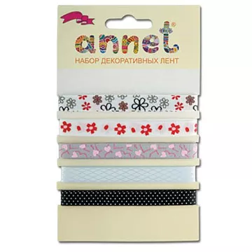 Набор лент "Сердечки и цветочки" (Gamma)