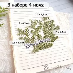 Нож "Еловый лес. Ветки хвои", 4х9,2 см (ScrapMania)