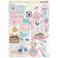 Набор вырубок из картона "Твори" (Fleur-design)