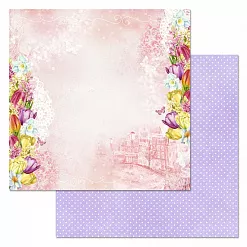 Набор бумаги 20х20 см "Время тюльпанов", 12 листов (ScrapMania)