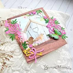 Нож "Весенняя романтика. Рамка с птичкой", 11х12,3 см (ScrapMania)