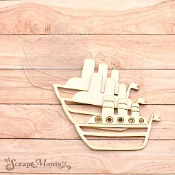 Чипборд "Морячок. Шейкер. Кораблик. Маленький" (ScrapMania)