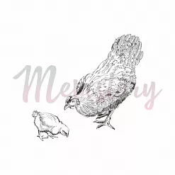 Штамп "Курица с цыпленком", 5,1х4,9 см (Memstory) Штамп "Курица с цыпленком", 5,1х4,9 см (Memstory)