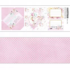 Лист с картинками 11х30 см "Конверты. Розовые грезы" (ScrapMania)
