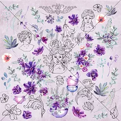 Бумага 30х30 см "Amethyst. Для вырезания" (Summer Studio)