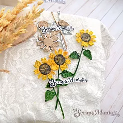 Нож "Длинные растения. Подсолнух", 3,4х6,6 см (ScrapMania)