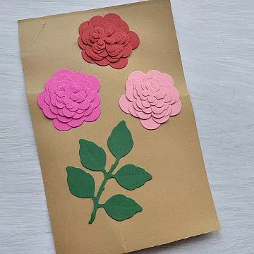 Набор вырубок "Пышный цветок", цвет розовый